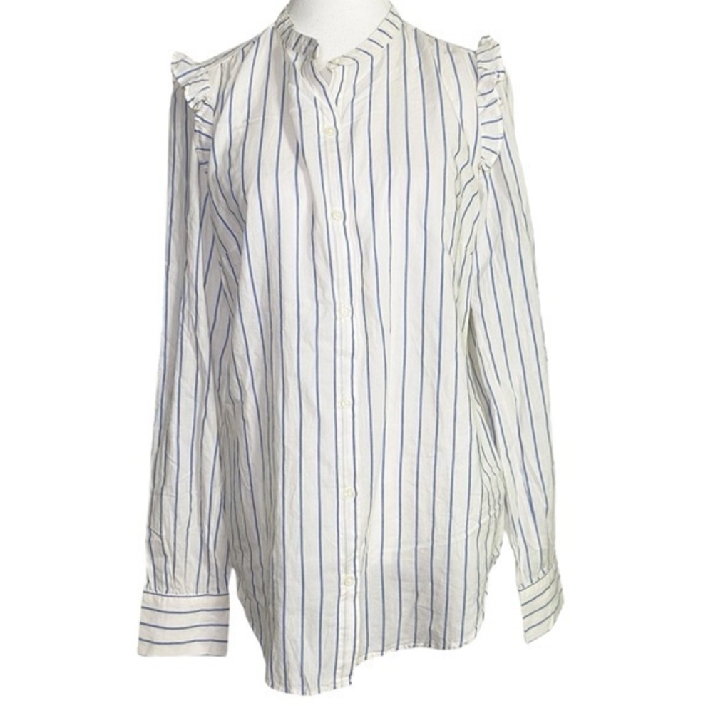 Old Navy Blue and White Pin Striped Shirt NWT - Picture 1 of 14